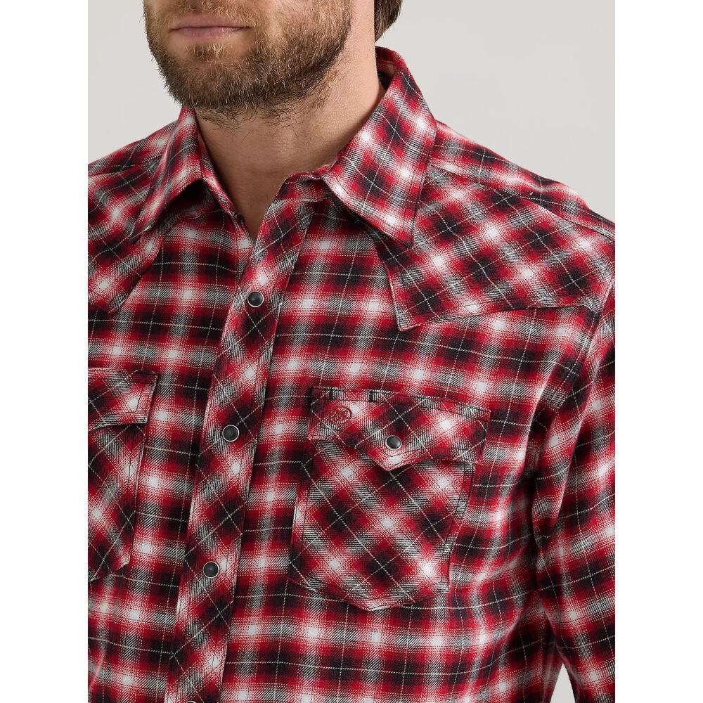 Wrangler Retro Red Plaid Flannel Y2K Shirt Medium A003719 - Picture 2 of 12